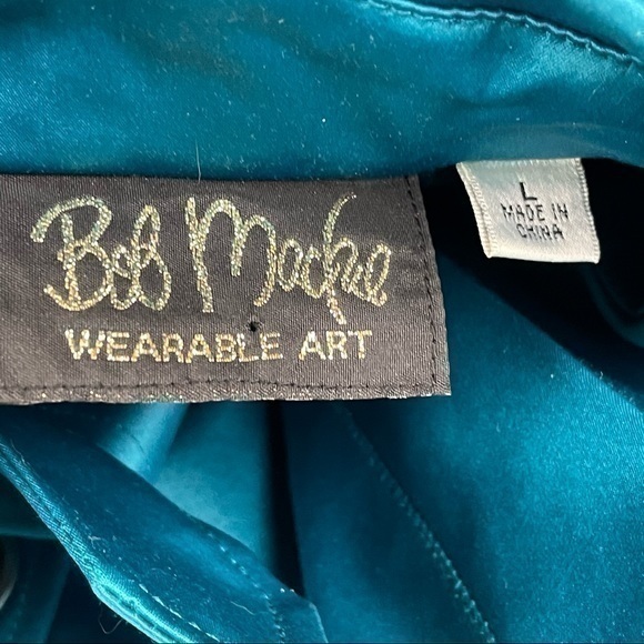 Bob Mackie Wearable Art Double Breasted Coat Belted Waist R2 - Picture 7 of 11